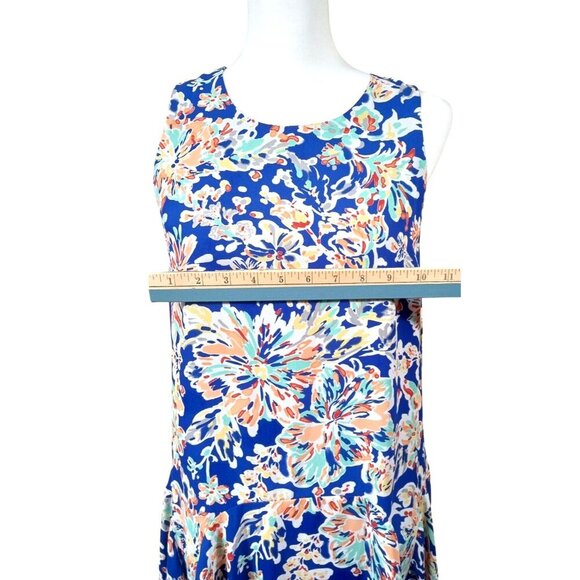 Skies Are Blue Womens Blue/Multicolored Floral Dress Size Extra Small - Picture 7 of 8